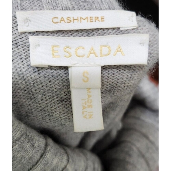 Escada Safina Gray Cowl Neck Sweater Cashmere & Sweatpants Size S - Picture 9 of 16